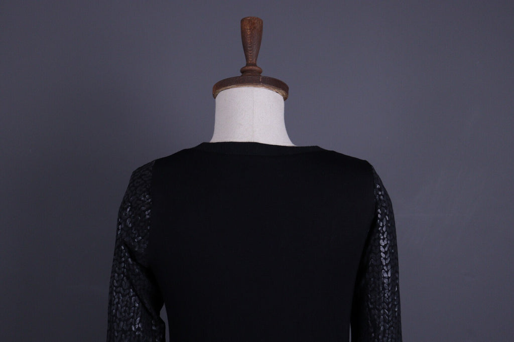 Sportalm Kidzbuhel Black Sequin Long Sleeve Sweater Midi Dress 36 / S