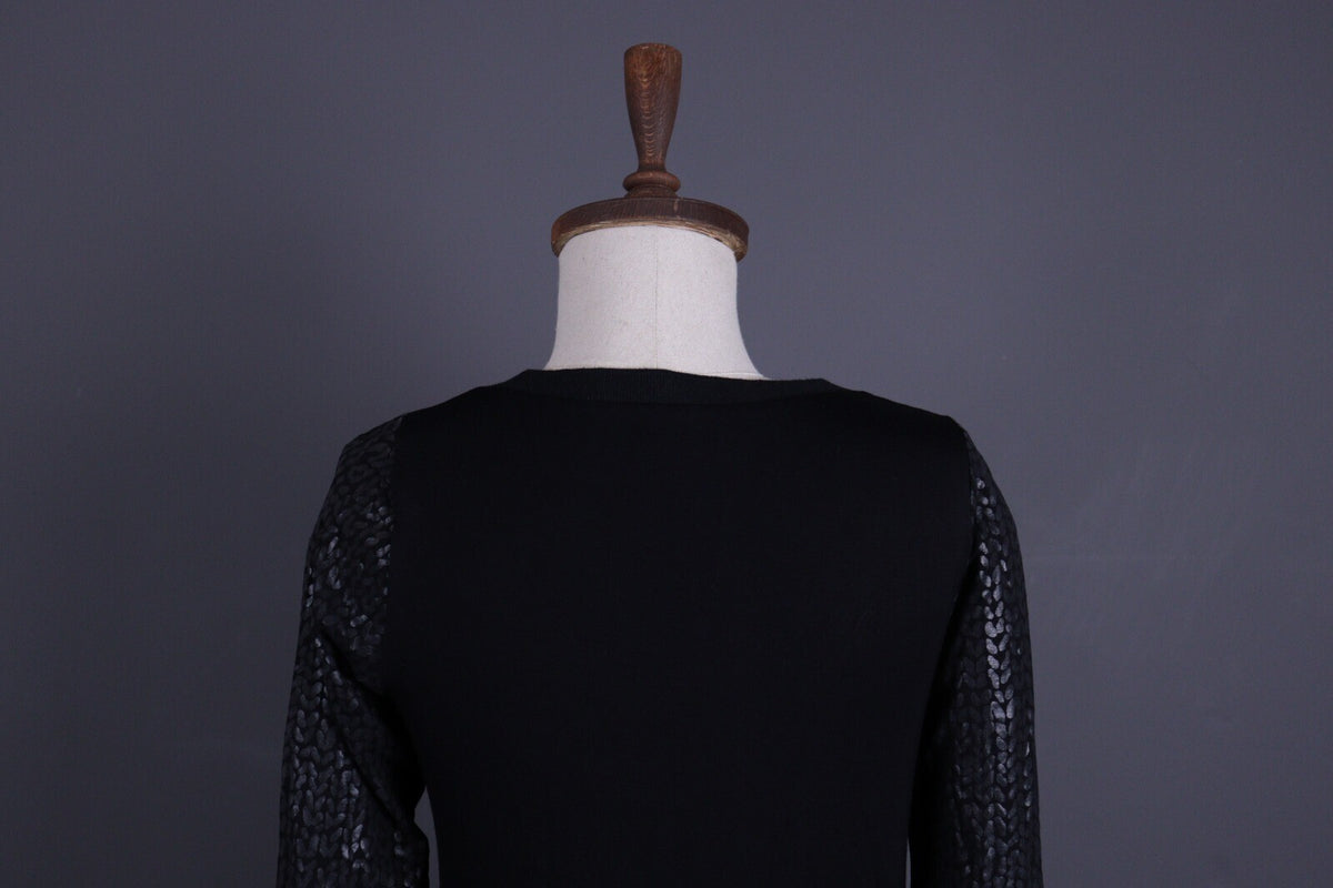 Sportalm Kidzbuhel Black Sequin Long Sleeve Sweater Midi Dress 36 / S