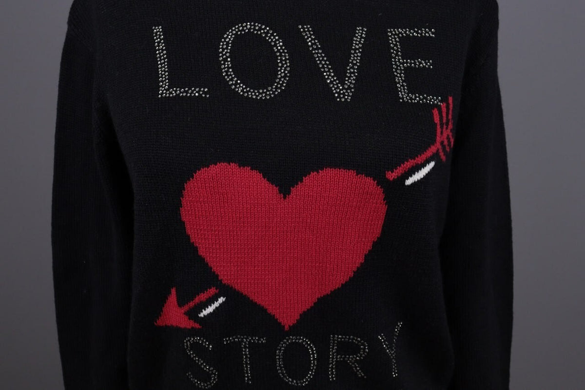 Princess Goes Hollywood Black Love Story Cashmere Knit Sweater – Size 36