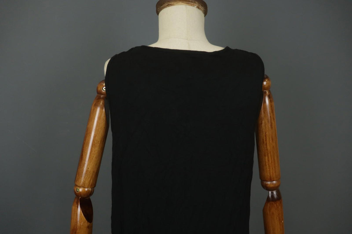 Barbara Speer Black 100% Viscose Sleeveless V-Neck Pullover Tank Dress – Size 2
