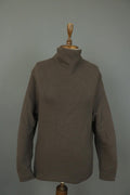 ANNETTE GORTZ Brown 100% Wool Tight Knit High Neck Pullover Sweater – Size XS