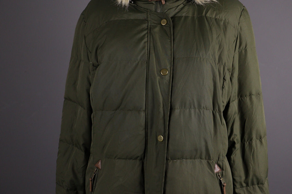 Lauren Ralph Lauren Khaki Down Faux Fur Parka Jacket – Size XL