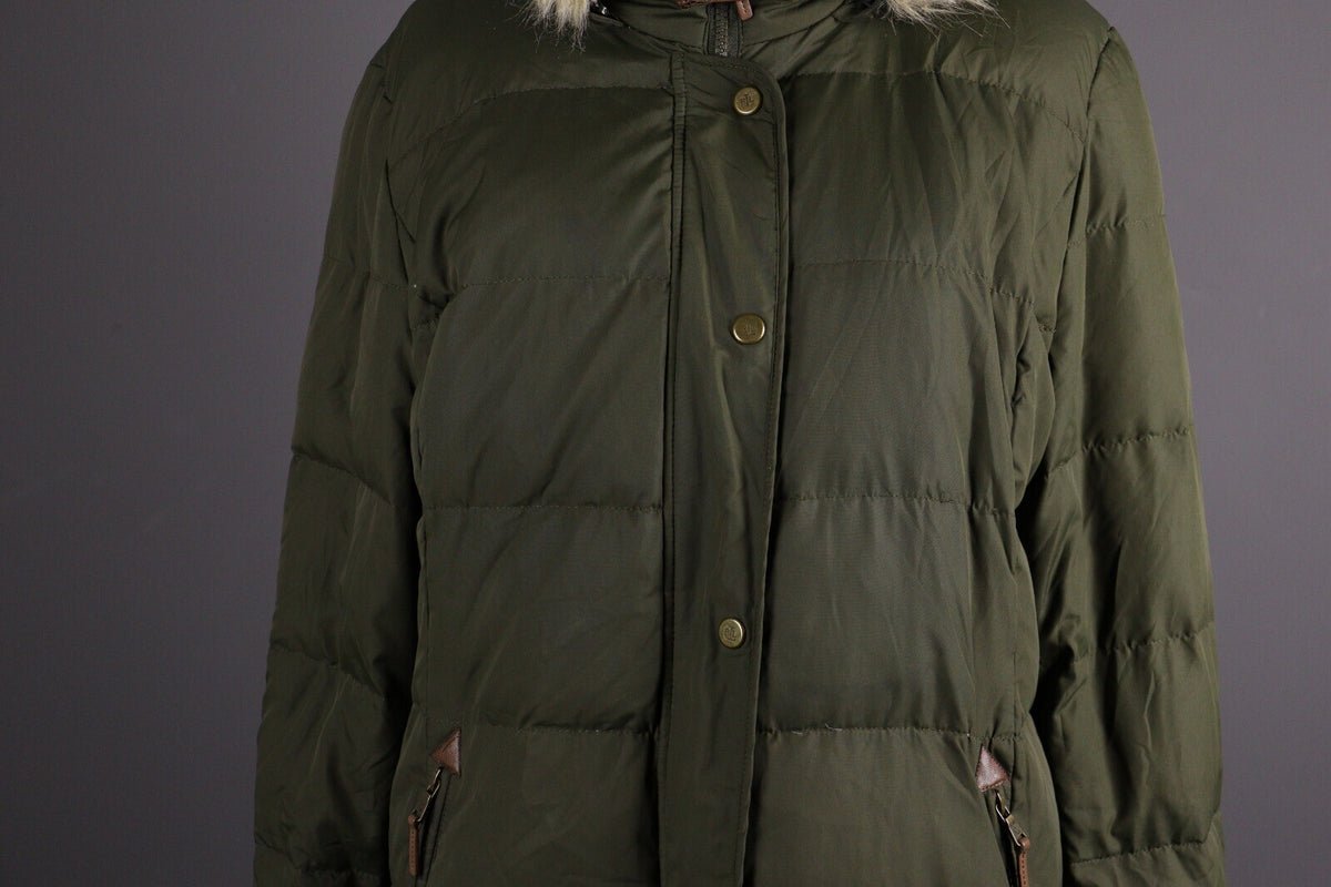 Lauren Ralph Lauren Khaki Down Faux Fur Parka Jacket – Size XL