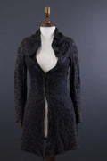 TRANSIT PAR SUCH Gray Linen Embroidered Designer Lagenlook Coat Jacket – Size 2
