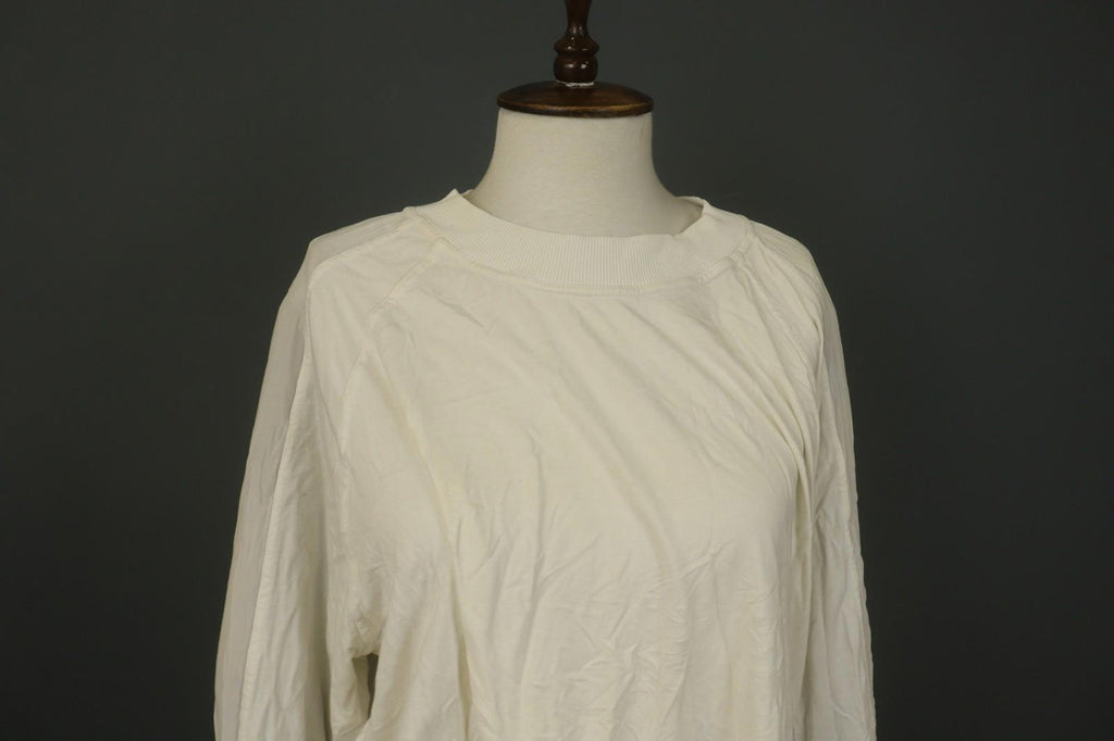 TRANSIT PAR SUCH White Raglan Sleeve Ribbed Hem Crew Neck Pullover Sweater Sz 3