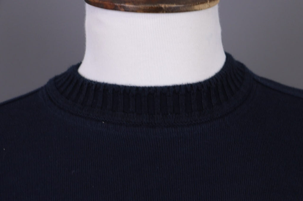 Carlo Colucci Sport Black Geometric Cotton Knit Sweater – Size M