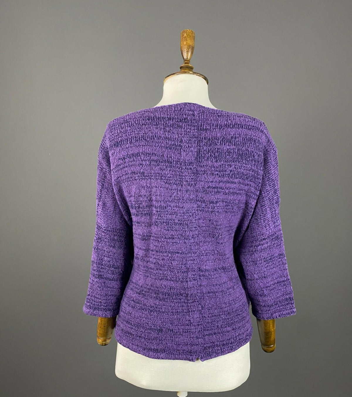 GRIZAS Purple Wool Button Down 3/4 Sleeve Cardigan Sweater – Size M