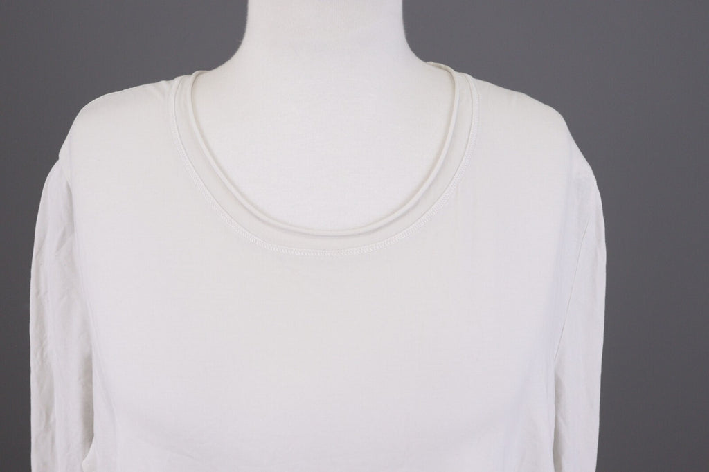 Oska White Long Sleeve Lightweight Summer Top Shirt – Size 5 / 2XL