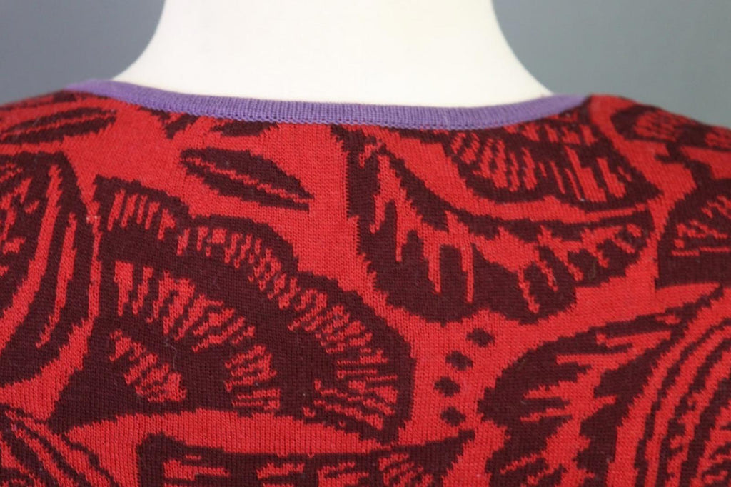 GUDRUN SJODEN Multicolor Printed Long Sleeve Button Front Cardigan Sweater Sz M