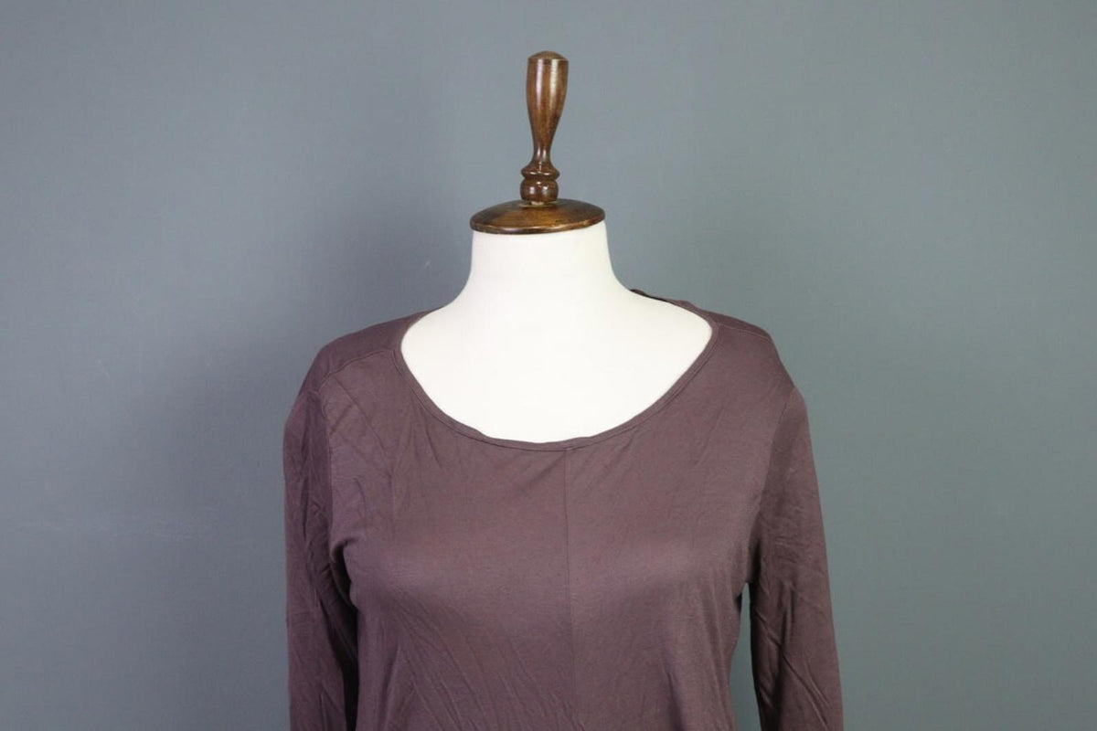 TRANSIT PAR SUCH Brown Button Back Long Sleeve Shirt Tunic – Size 2