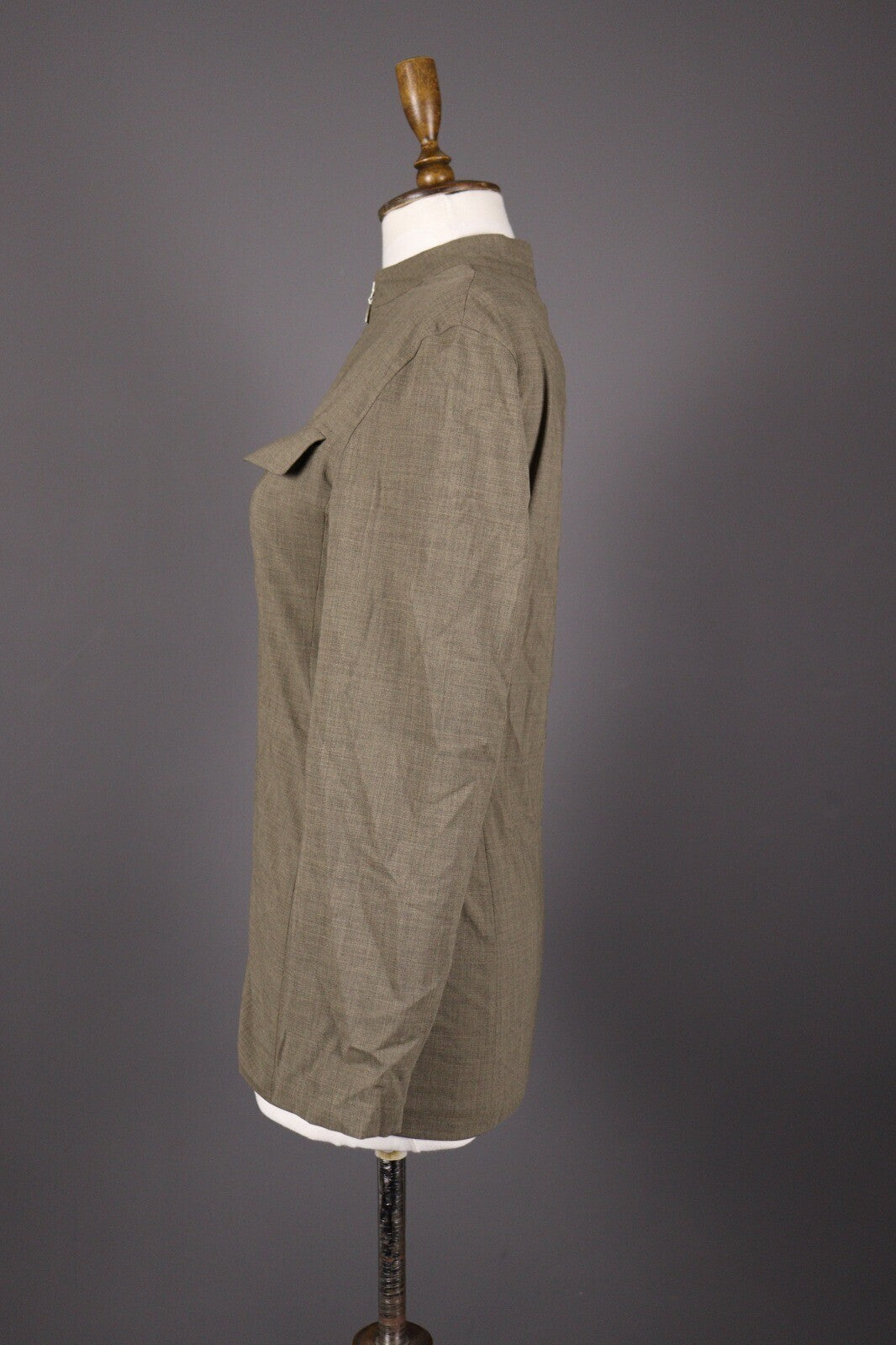 Max Mara Wool Plus Lycra Brown Zip Lightweight Jacket – Size USA 4 GB 8