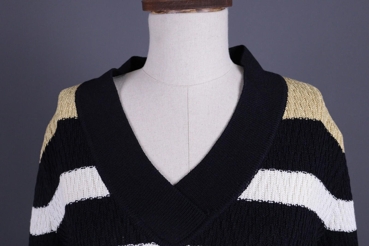 ST. JOHN SPORT BY MARIE GRAY Multicolor Striped Wool Knit Sweater – Size L