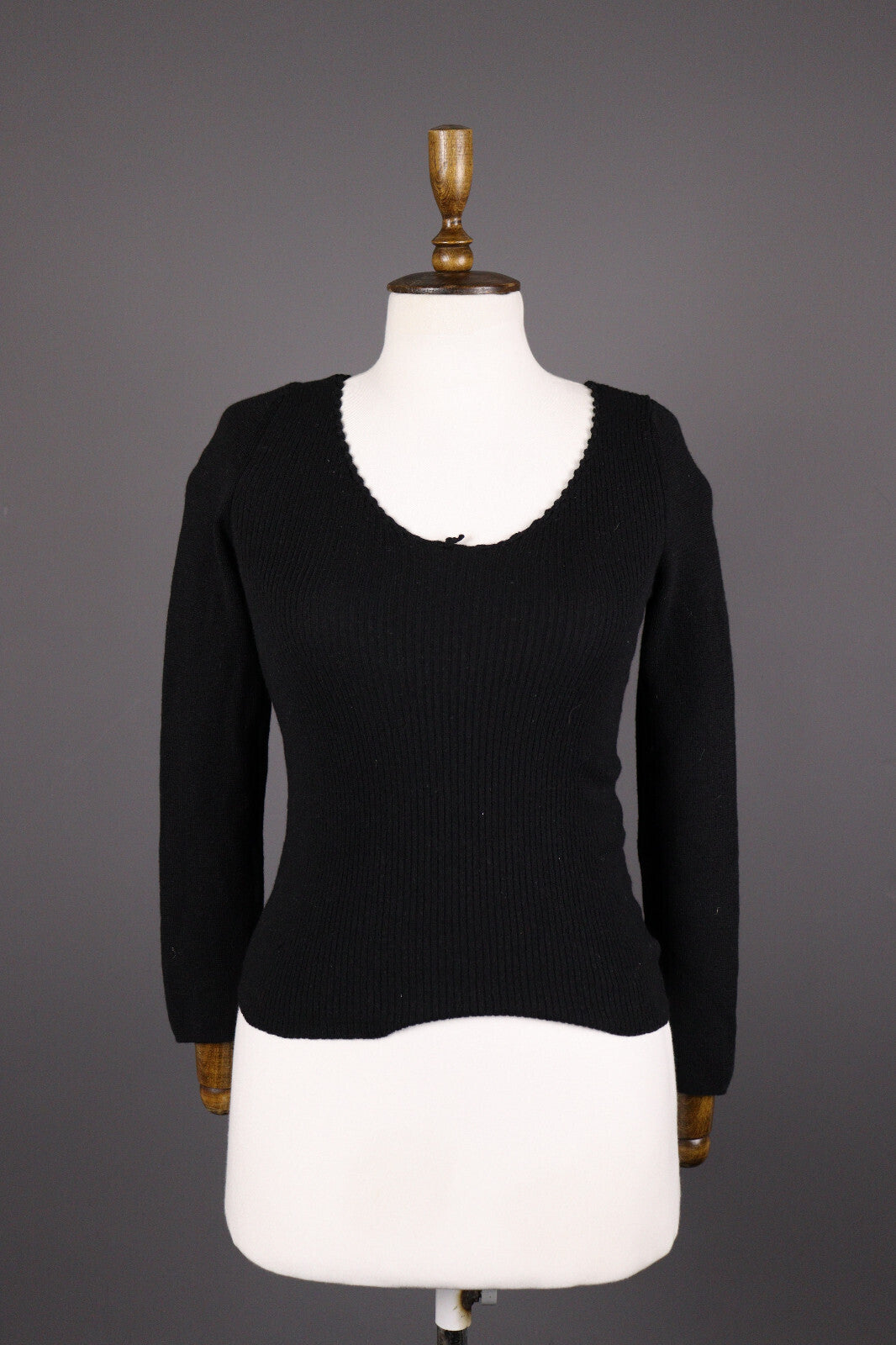 Transit Par Such 400 Wool Black Tigh Knit Sweater – Size 4