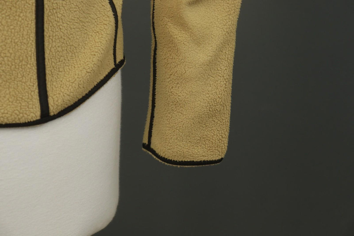 FRAUENSCHUH Tan Long Sleeve Mock Neck Athletic Full Zip Fleece Jacket – Size S