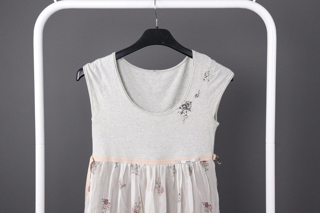 COP COPINE Floral Summer Party Cocktail Beach Mesh A-Line Dress