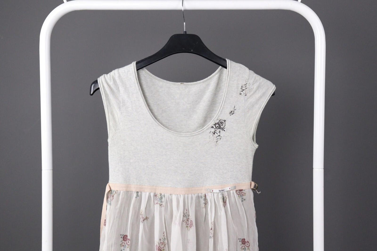 COP COPINE Floral Summer Party Cocktail Beach Mesh A-Line Dress