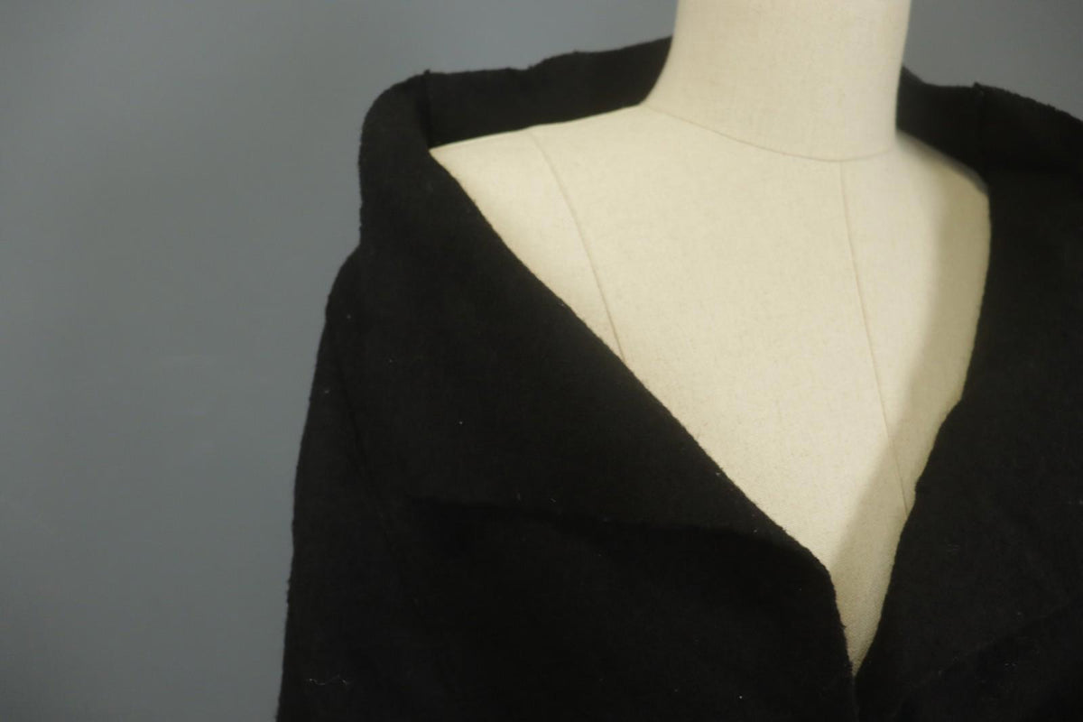 OSKA Black Long Sleeve Shawl Collar Casual One Button Blazer Jacket – Size 2