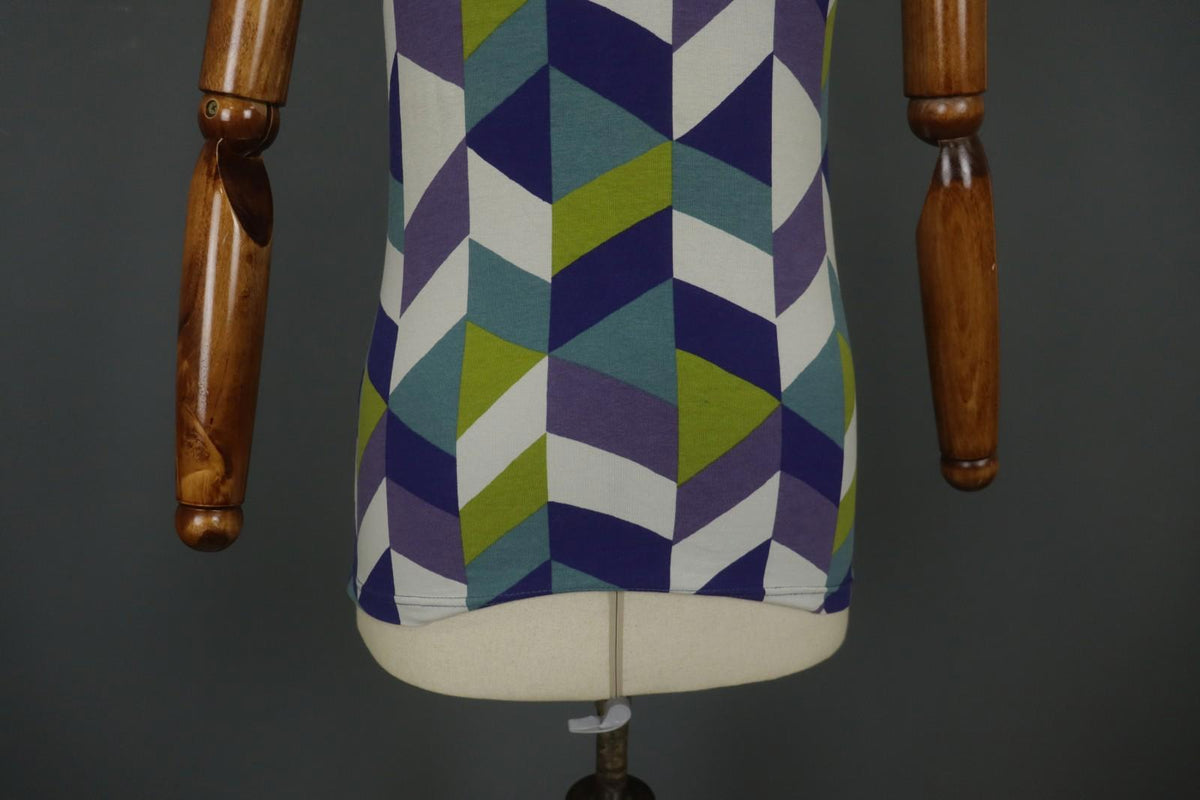 GUDRUN SJODEN Multi Geometric Scoop Neck Sleeveless Pullover Tank Top – Size S