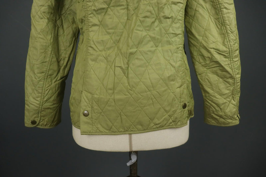 BARBOUR Green Long Sleeve Collared Flap Pocket Snap Front Quilted Jacket – Size 38