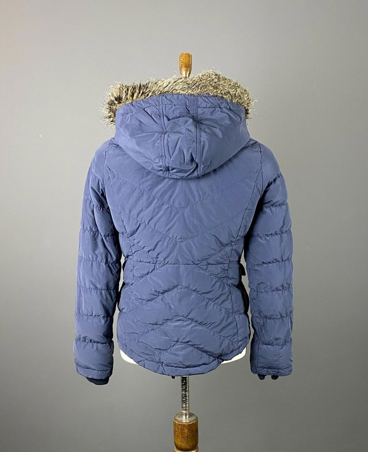 POLO JEANS COMPANY Blue Full Zip Hooded Faux Fur Down Puffer Jacket – Women's M