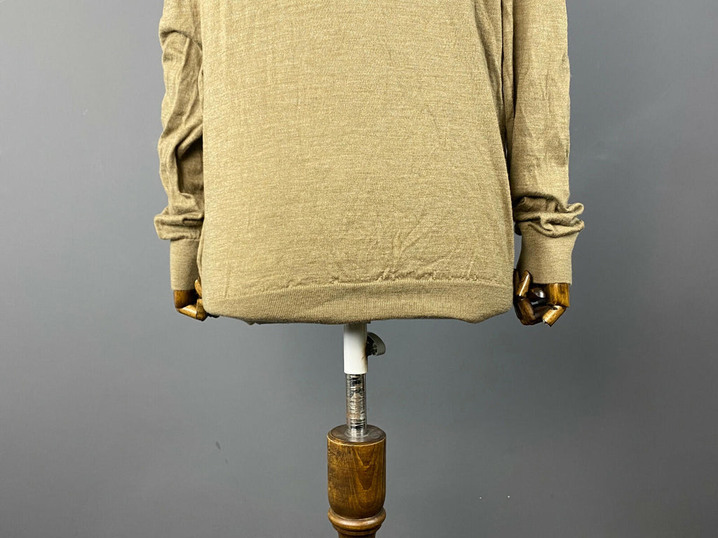 POLO RALPH LAUREN Brown Slim Fit Merino Wool Long Sleeve Sweater – Women's L