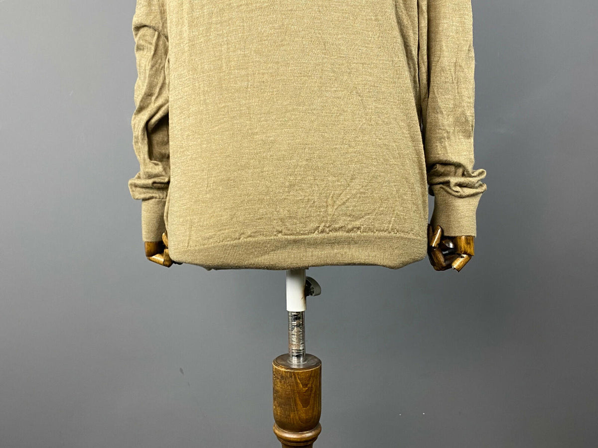 POLO RALPH LAUREN Brown Slim Fit Merino Wool Long Sleeve Sweater – Women's L