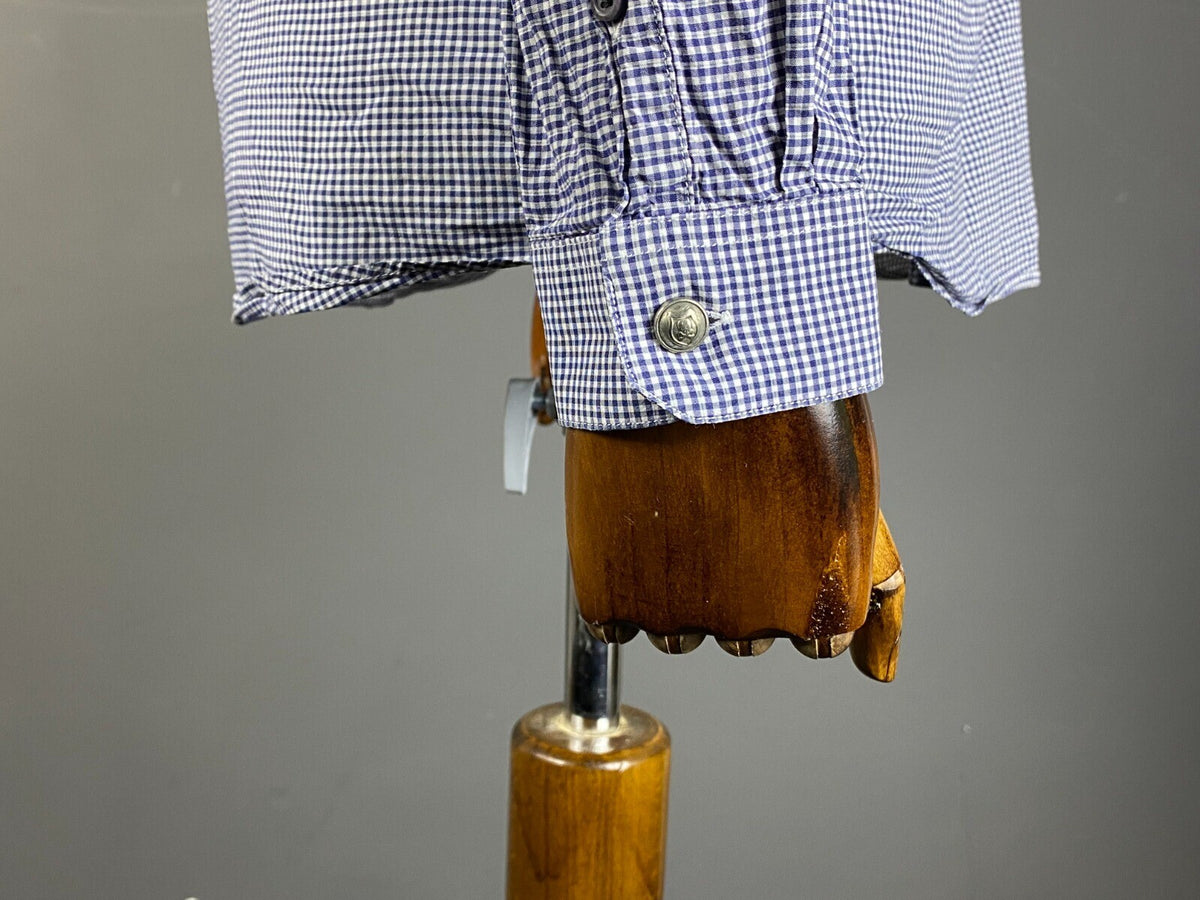 The Kooples Sport Check Blue Summer Long Sleeve Button Down Shirt – Size M