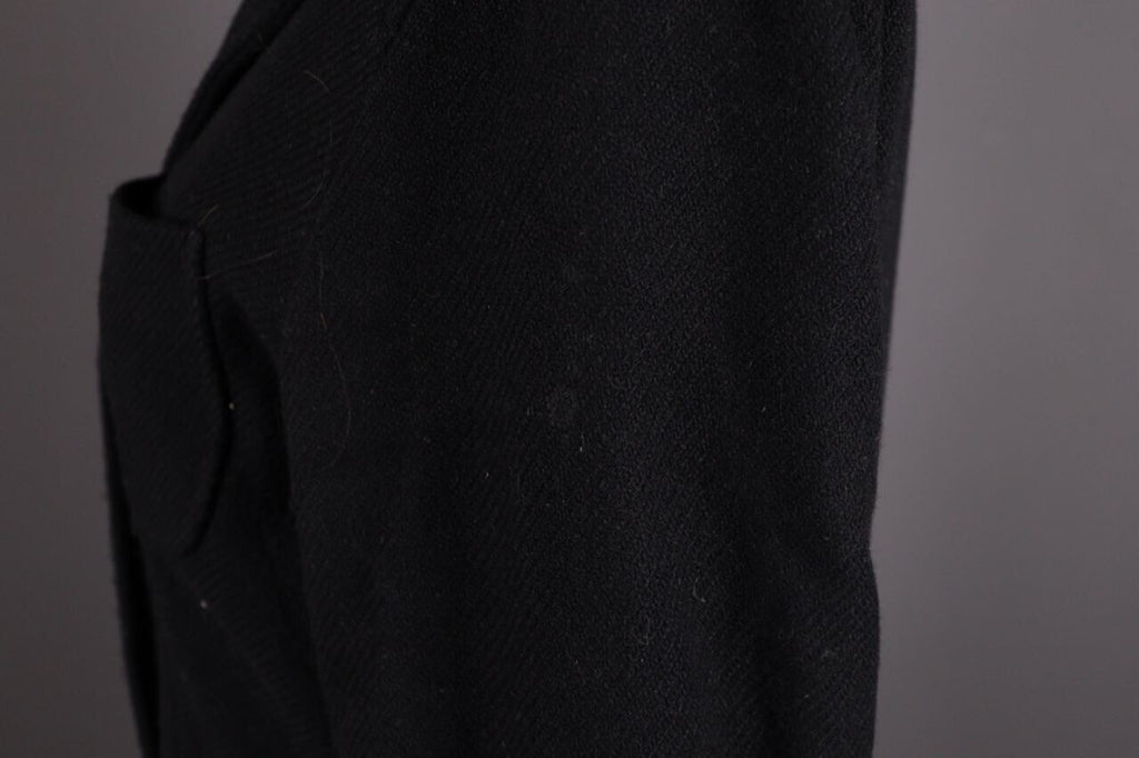 WEEKEND MAX MARA Black Multipocket Wool Tweed Coat – Size I 44 / GB 12 / USA 10