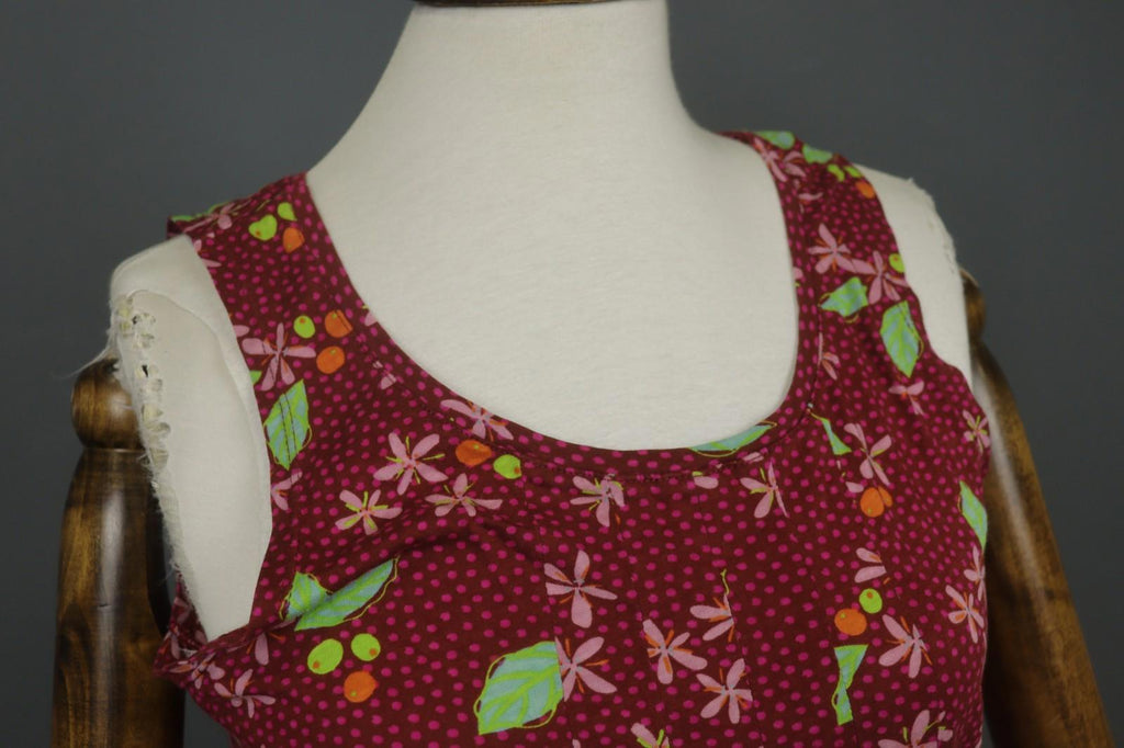 GUDRUN SJODEN Multicolor Floral Cotton Sleeveless Round Neck Tank Dress – Size M