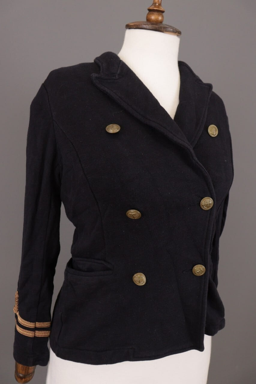 Denim & Supply Ralph Lauren Blue Double Breasted Yachting Military Jacket – Size S