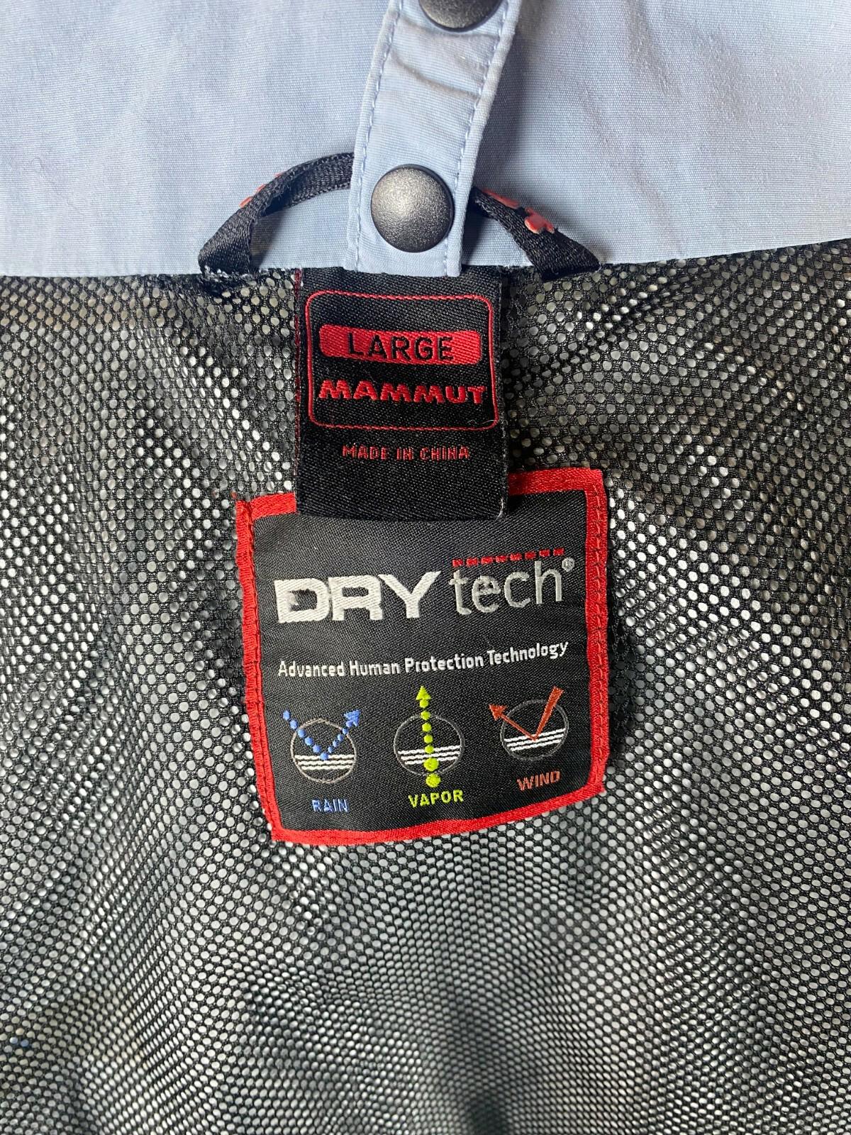 MAMMUT DRY TECH Waterproof Blue Nylon Full Zip High Neck Ski Jacket – Size L