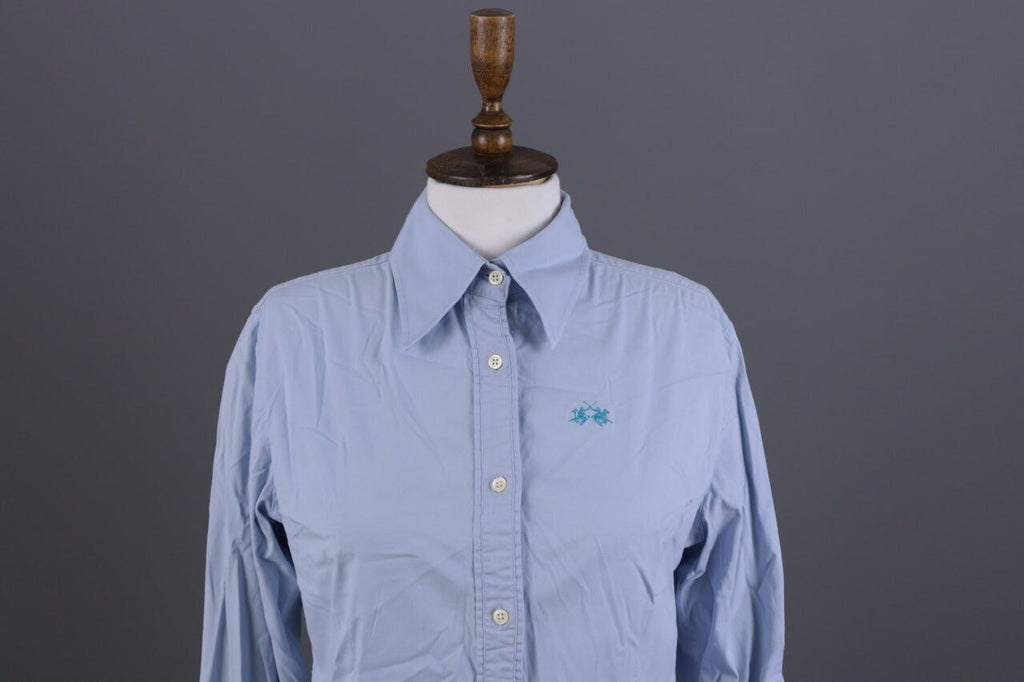 La Martina Buenos Aires Blue Button Down Long Sleeve Blouse Shirt – Size XL