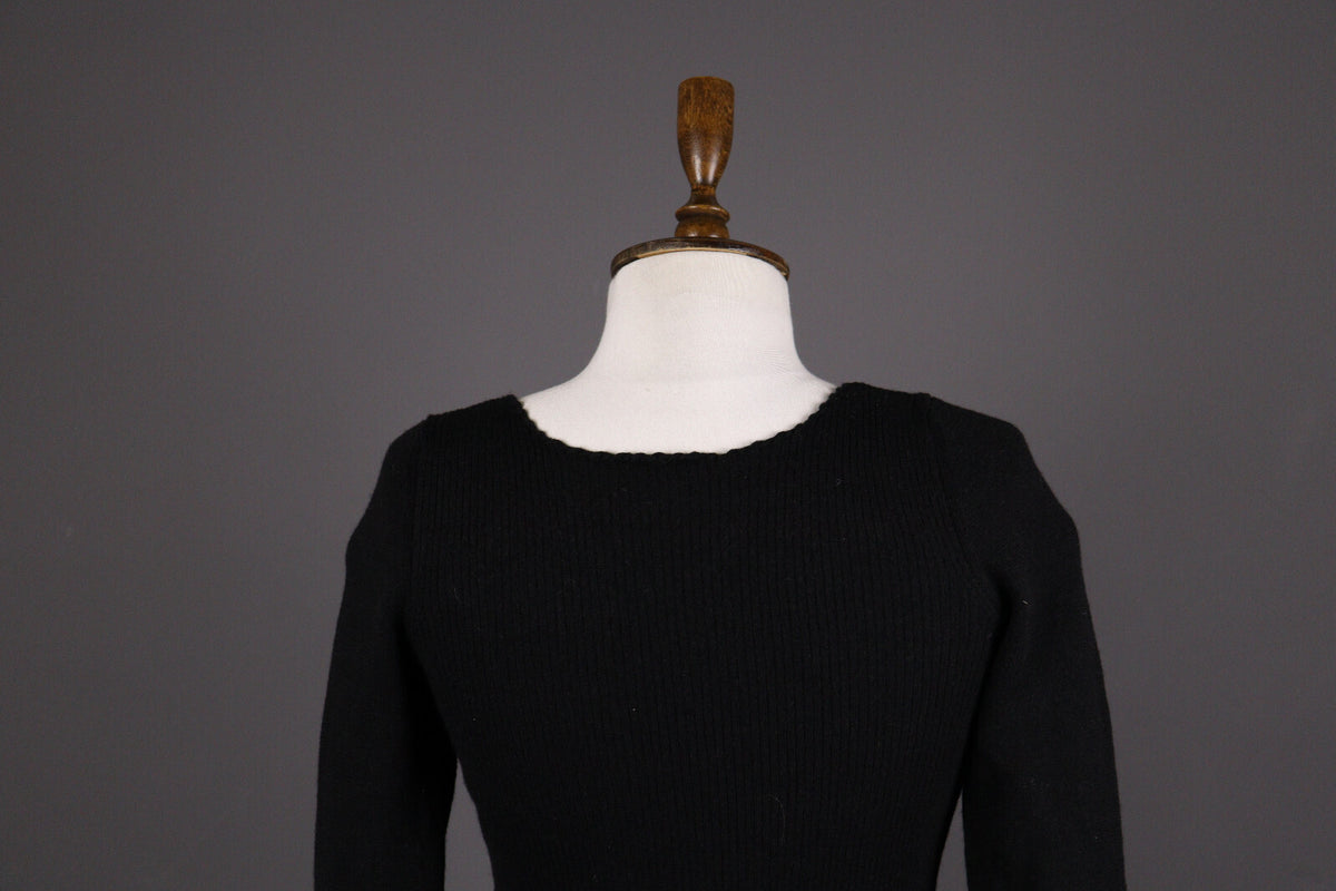 Transit Par Such 400 Wool Black Tigh Knit Sweater – Size 4