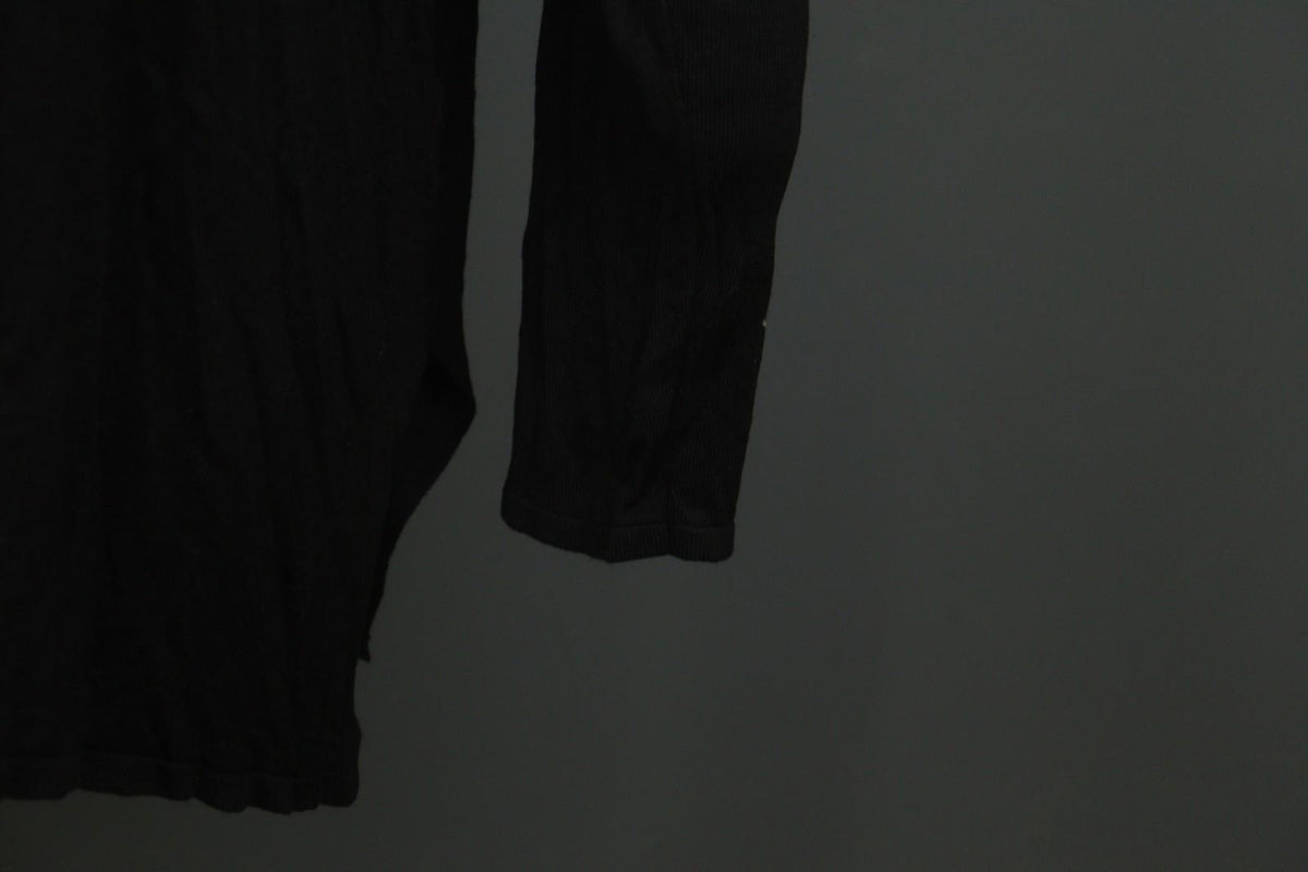 RUNDHOLZ Black 100& Cotton Long Sleeve Mock Neck Pullover Tunic Top – Size L