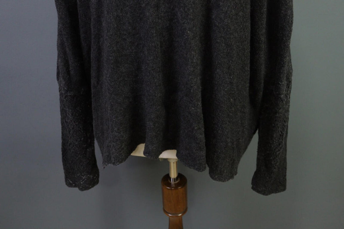 OSKA Gray Lagenlook Obersized Wool Mohair Angora Cardigan Sweater