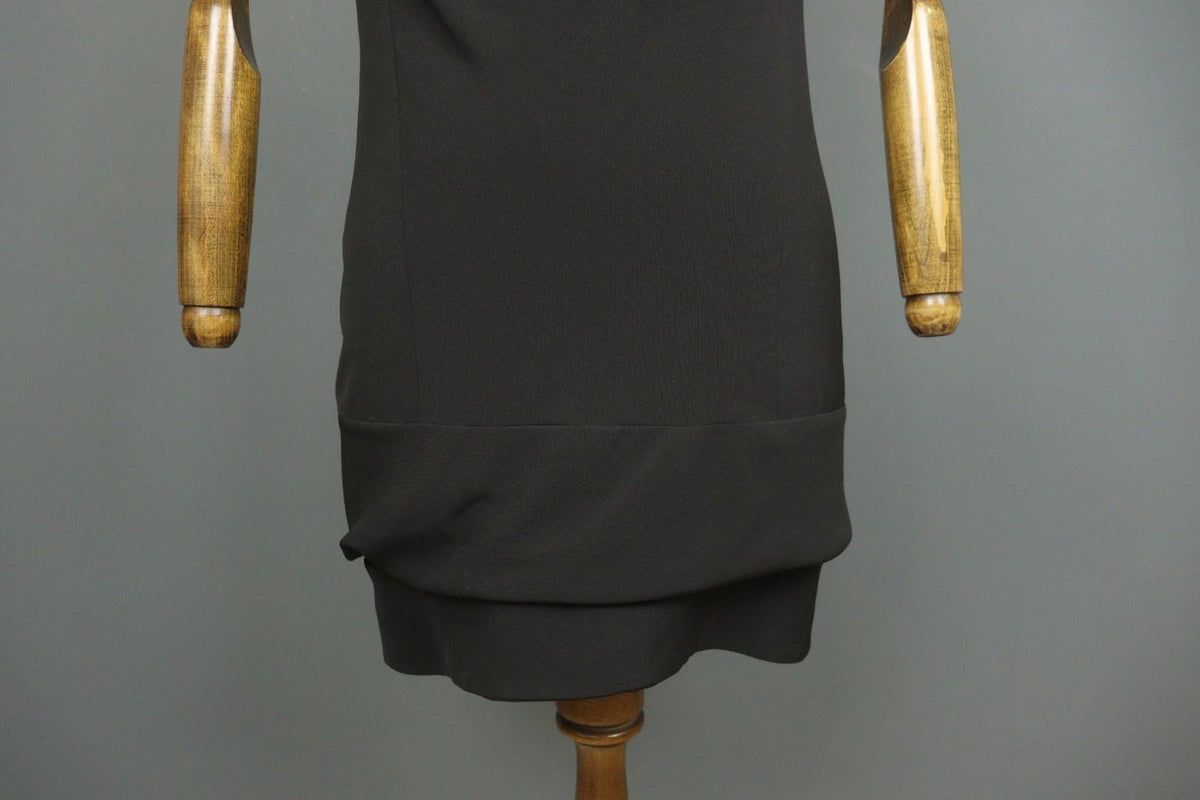 MISSONI Black Shawl Neck Sleeveless Pullover Party Cocktail Bodycon Dress Sz 38