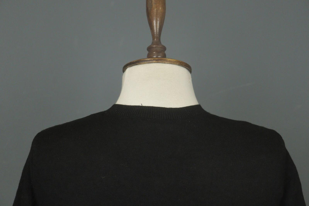 COACH Black Viscose Blend Raglan Sleeve Button Front Cardigan Sweater – Size S