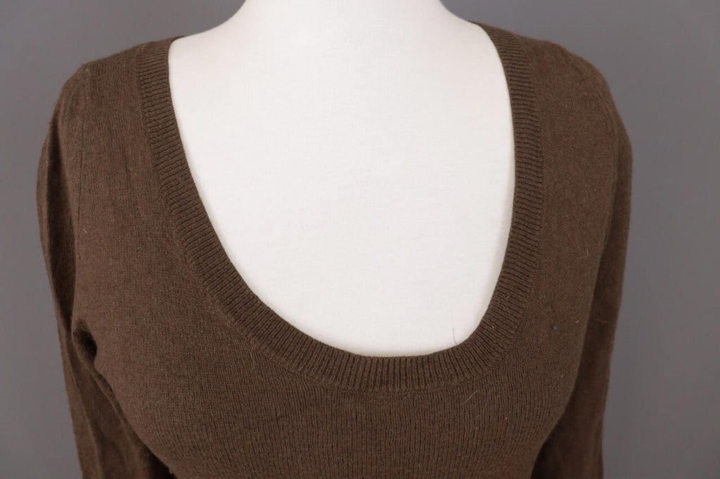 GUCCI Brown Knit Scoop Neck Sweater – Size L