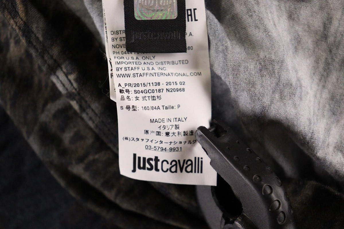 JUST CAVALLI Floral Paisley 3/4 Sleeve Top Shirt – Size S