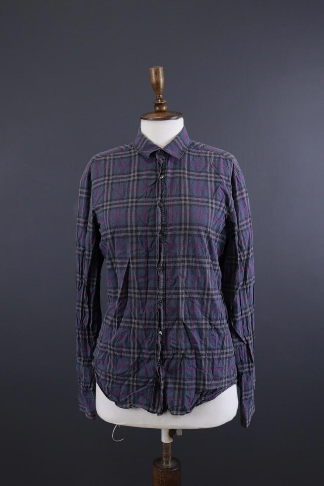 BURBERRY BRIT Multicolor Nova Check Long Sleeve Button Down Blouse Shirt – Size M