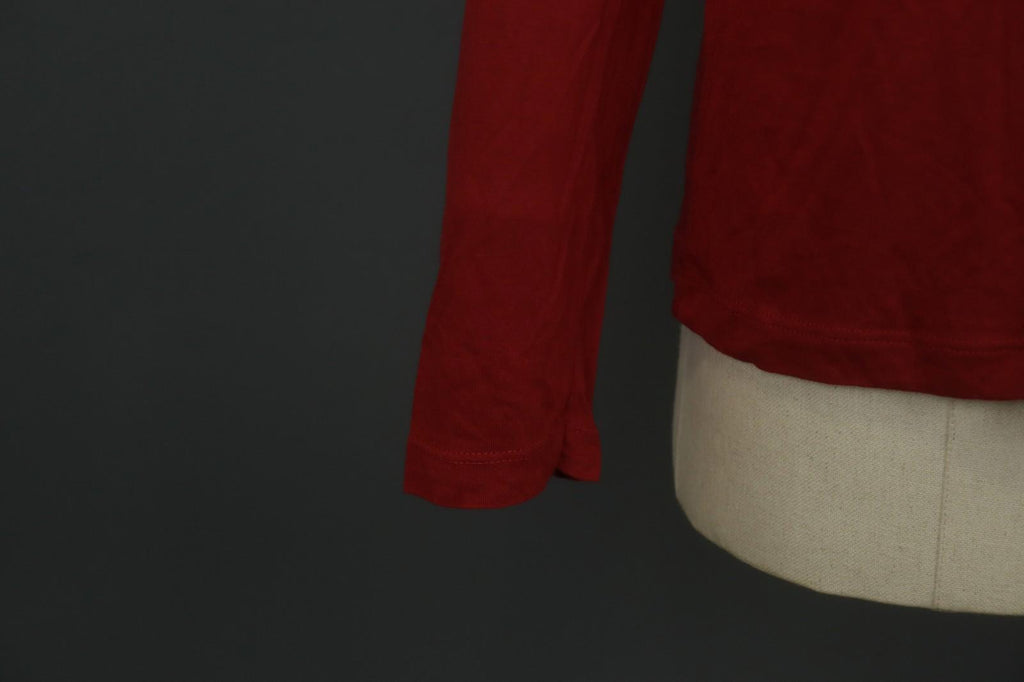 GUDRUN SJODEN Red 100% Modal Long Sleeve Crew Neck Pullover Blouse Top – Size L