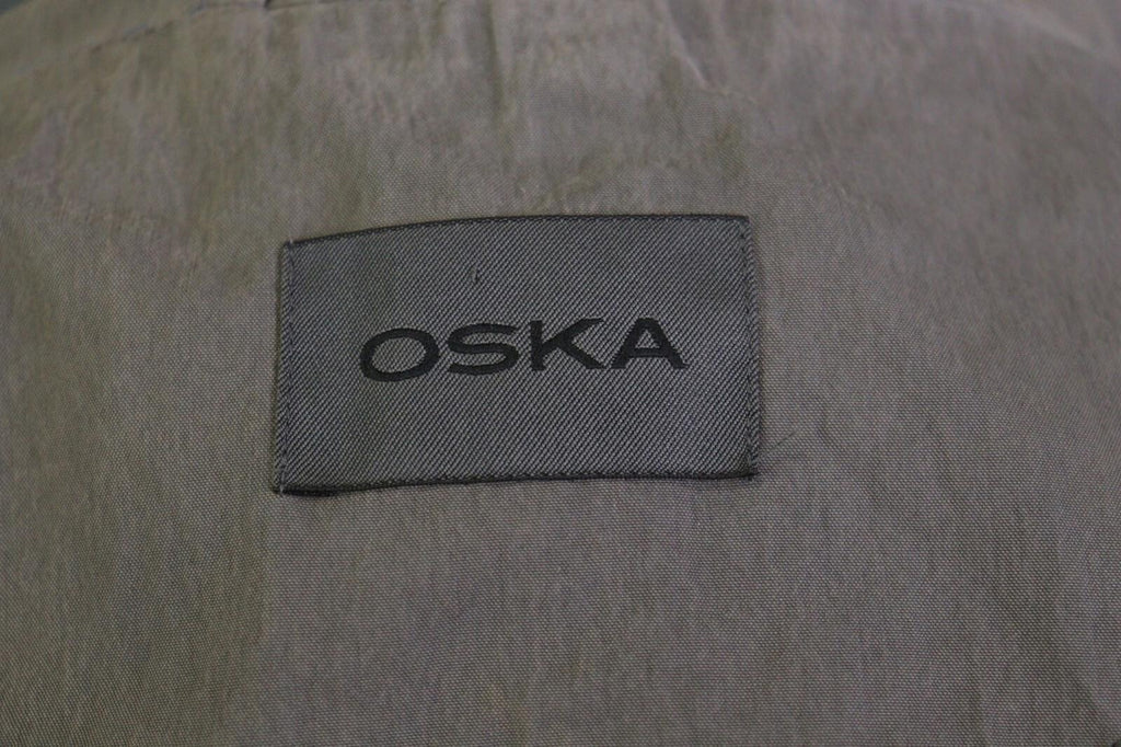 OSKA Gray Long Sleeve Full Zip Collared Pockets Oversized Jacket – Size 1