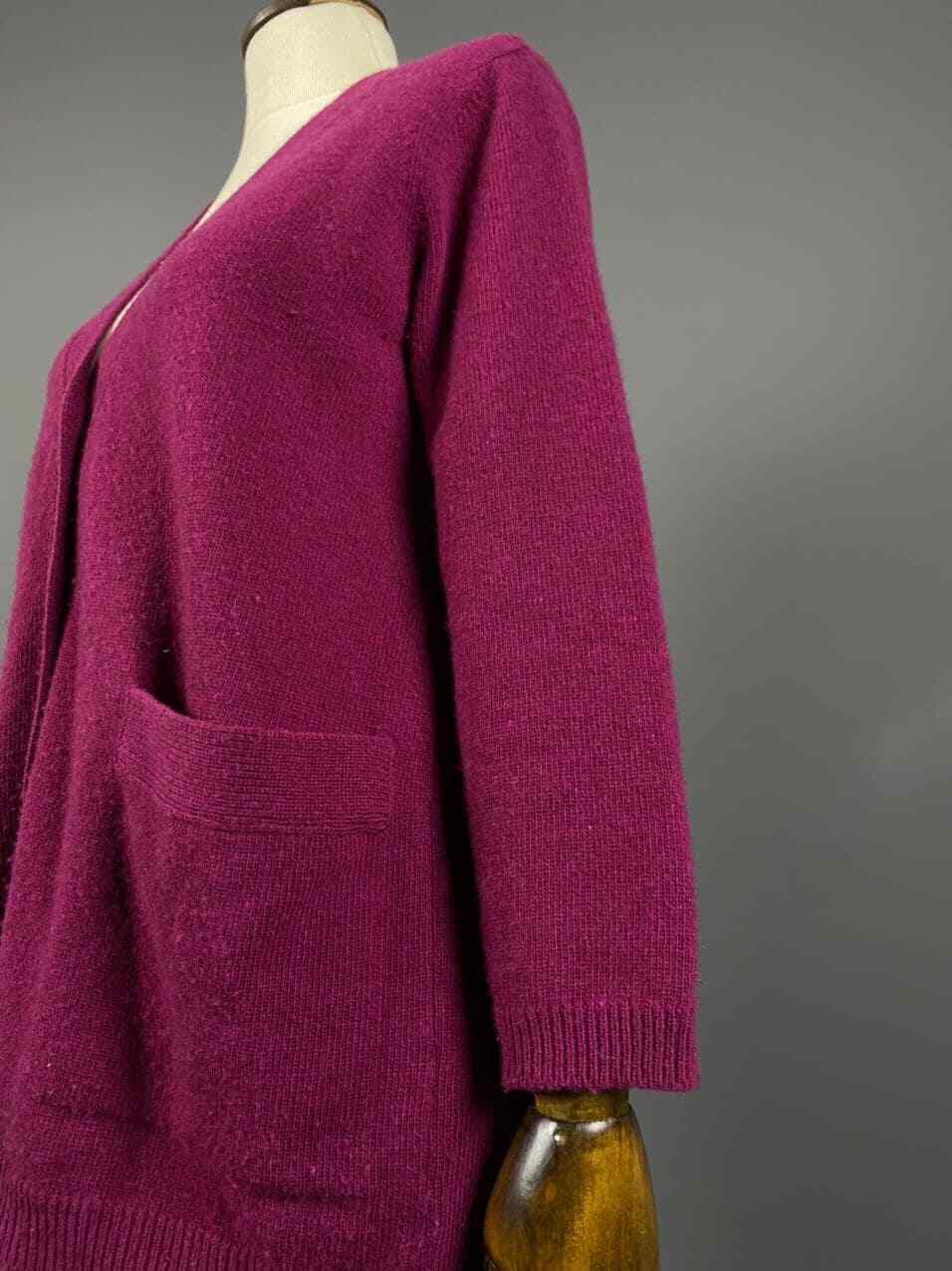 Aspesi Pink 70% Wool 30% Cashmere V-Neck Cardigan Sweater – Women's M