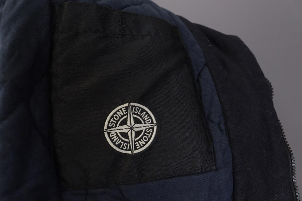 STONE ISLAND Blue Wool Multipockets Cago Hooded Full Zip Jacket – Size L