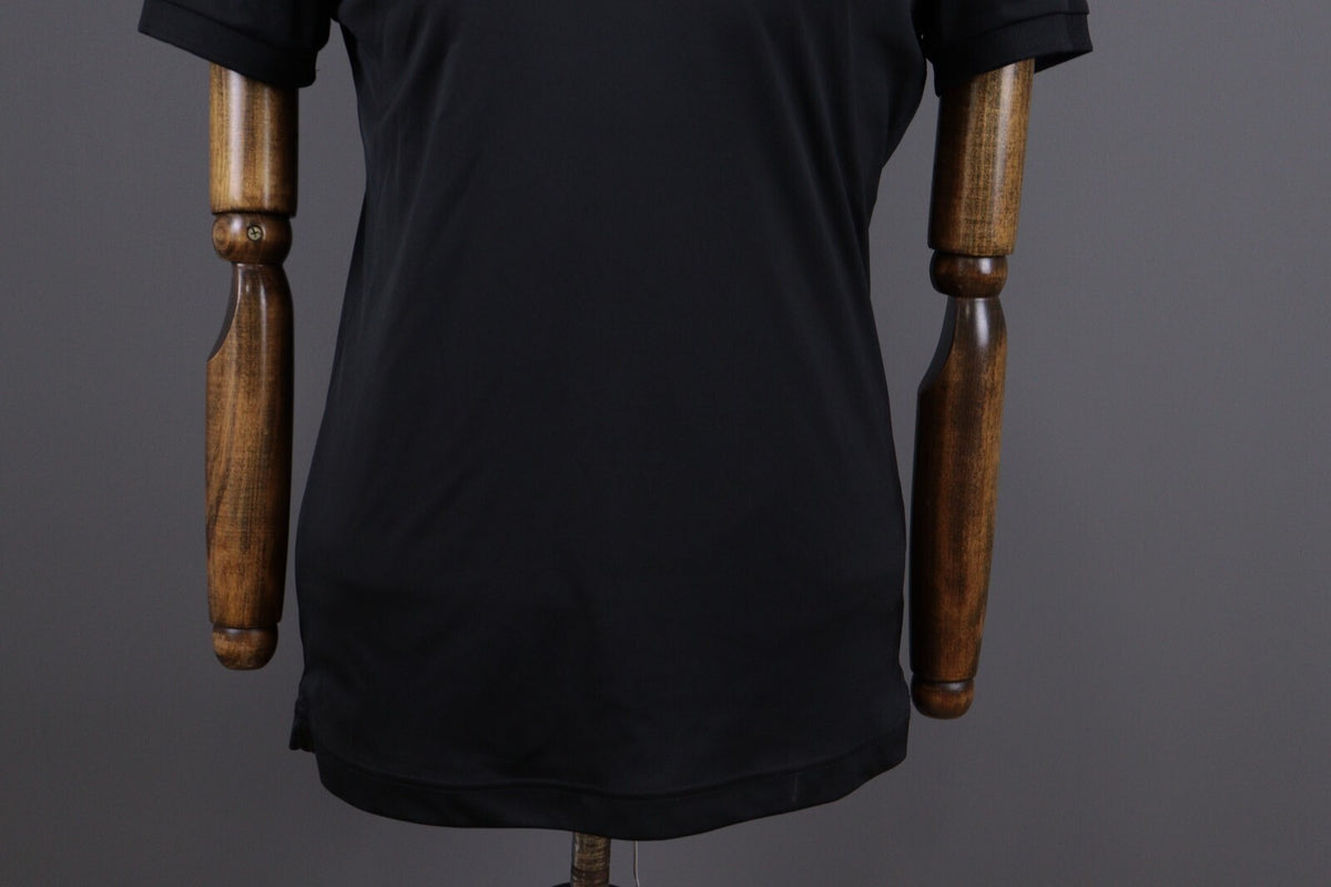 J.Lindeberg Regular Fit Sport Golf Black Short Sleeve Polo Shirt – Size M