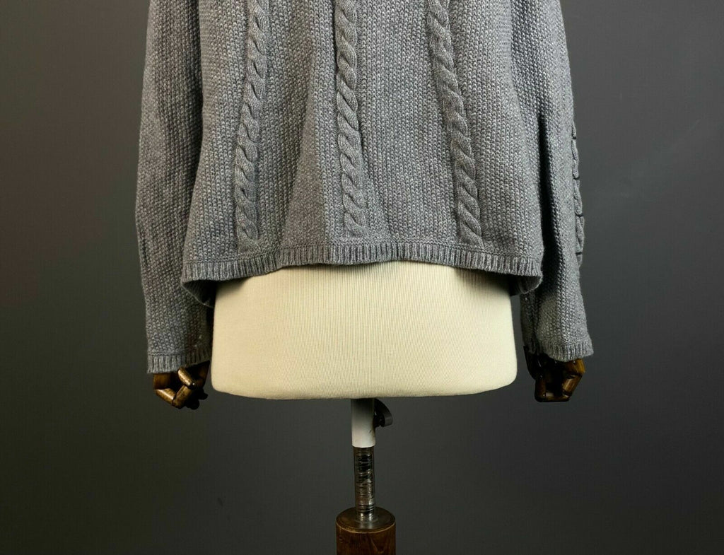 Giesswein Austria Grey Wool Knit Cardigan Jacket – Women's 44 / GB 30 / USA 14