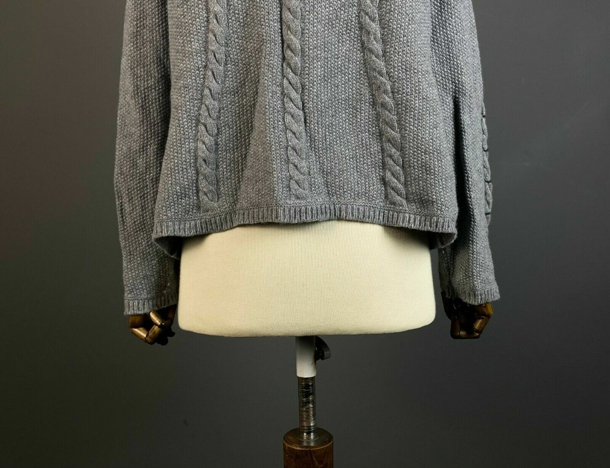Giesswein Austria Grey Wool Knit Cardigan Jacket – Women's 44 / GB 30 / USA 14