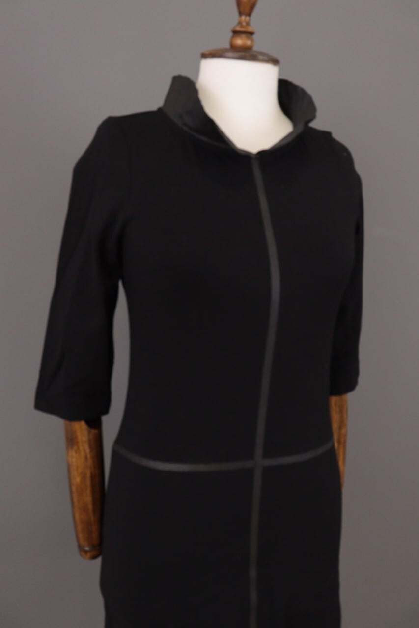 Cop Copine Nikko Robe Black 3/4 Sleeve A-Line Dress – Size 36 – Used