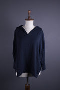 Annette Gortz Dark Blue Wool Hooded Oversized Sweater – Size M