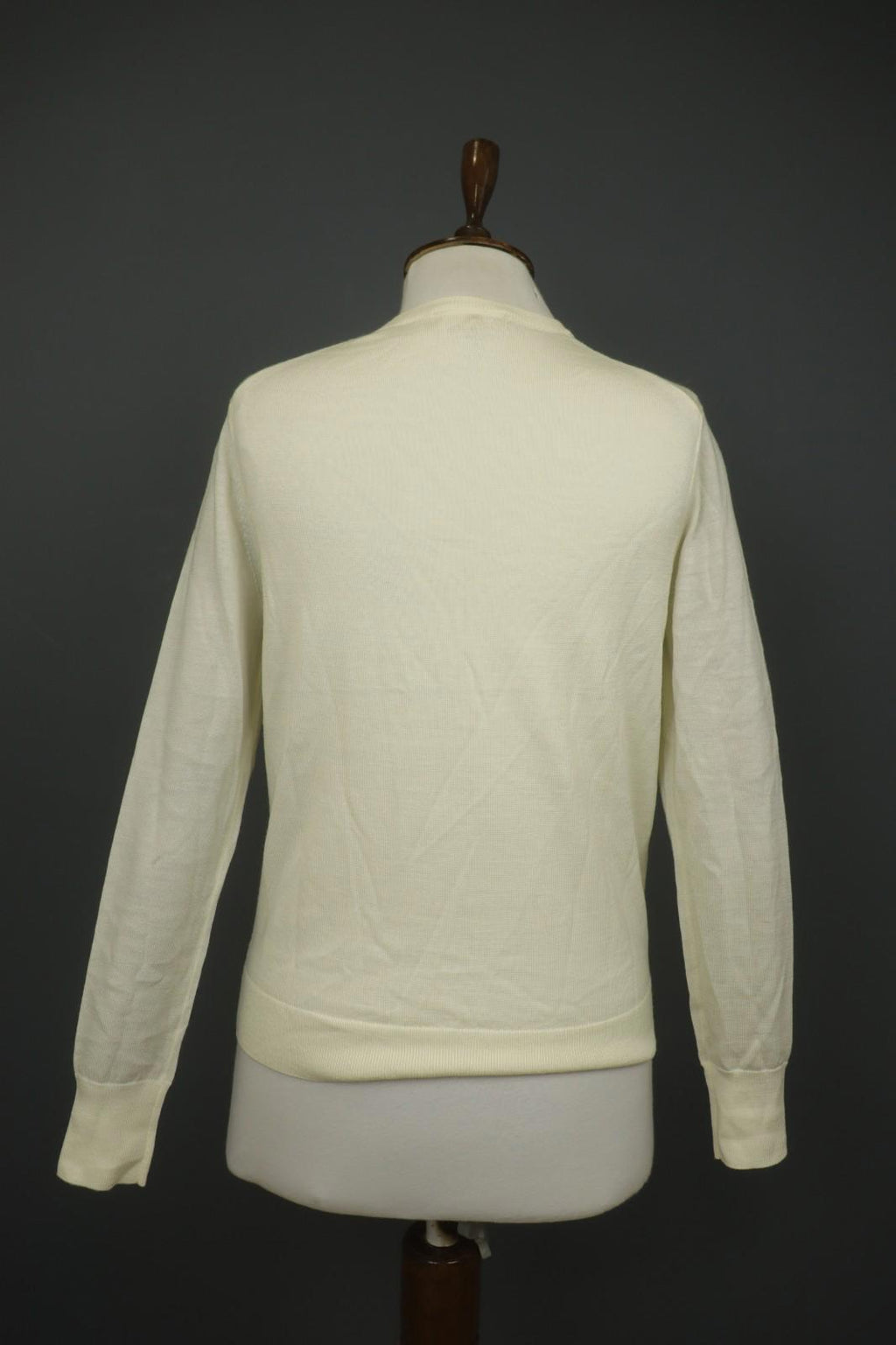 LA MAILLE SEZANE Cream Knitted Raglan Sleeve Crew Neck Pullover Sweater – Size XS